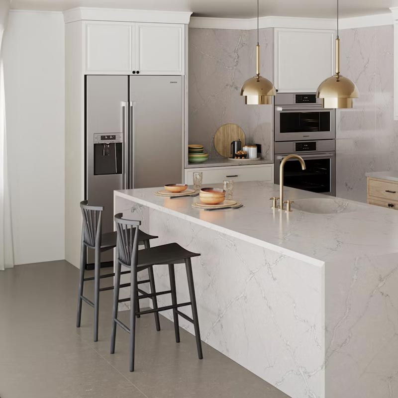 Plan de travail en Quartz Silestone® Versailles Ivory